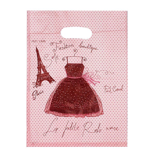 Sacola Plástica Boca de Palhaço, 25x35 cm 100 unidades