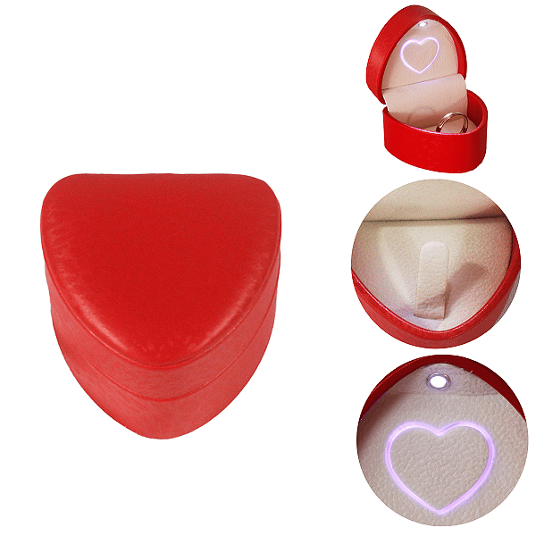 Caixinha de Aliança com Luz de Led Amor em Cada Detalhe