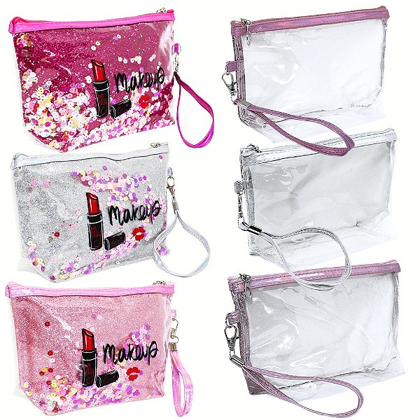 Necessaire 3D para Acessórios Modelo Makeup Incolor com Alça