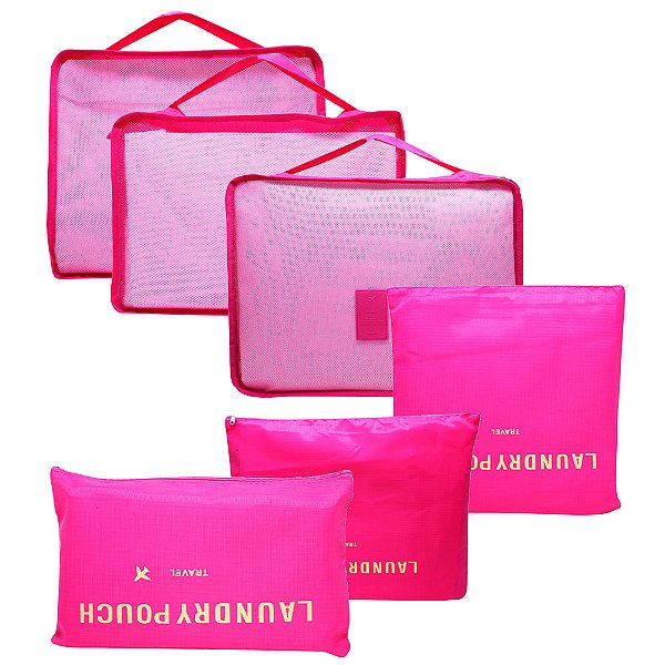 Kit Organizador de Mala 6 Peças Nécessaires