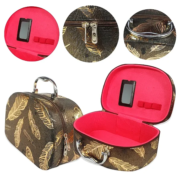 Necessaire feminina para Maquiagens e acessórios kit com 3 peças