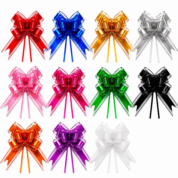 Laço Fácil de Organza com Poliester 50mmx74cm Pacote com 50 Unidades
