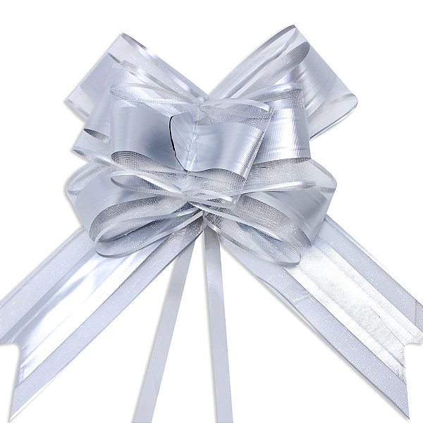 Laço Fácil de Organza com Poliester 50mmx74cm Pacote com 50 Unidades