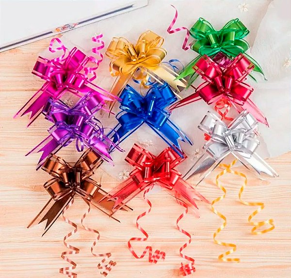 Laço Fácil de Organza com Poliester 50mmx74cm Pacote com 50 Unidades