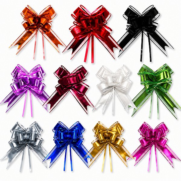 Laço Fácil de Organza com Poliester 30mm x 47 cm Pacote com 10 Unidades