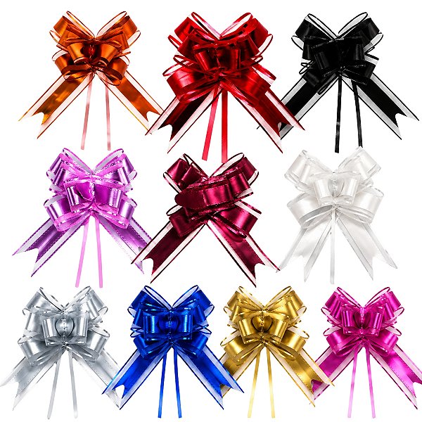 Laço Fácil de Organza com Poliester 30mm x 47 cm  Pacote com 10 Unidades