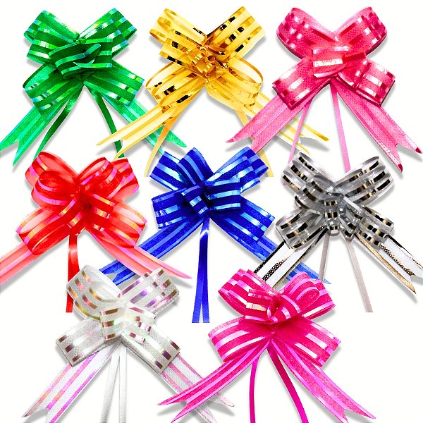 200 Laço Fácil De Organza, 18mm X 36cm