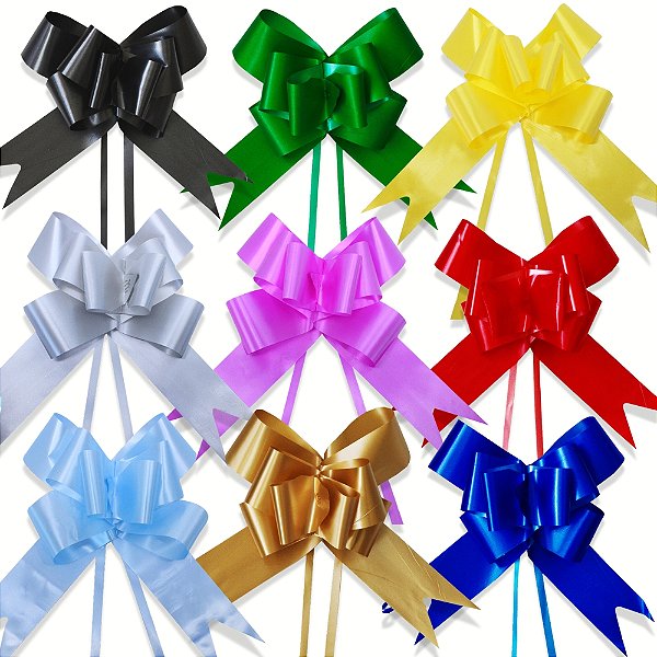 100 peças Laço Fácil Liso Pronto Tamanho 50mmx75cm 0093