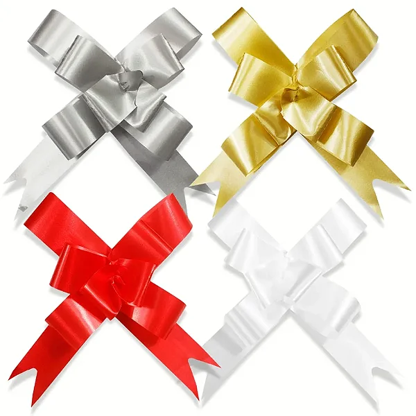 100 Peças De Laço Fácil Liso Tam. 23mmx44cm Várias cores Laço Pronto