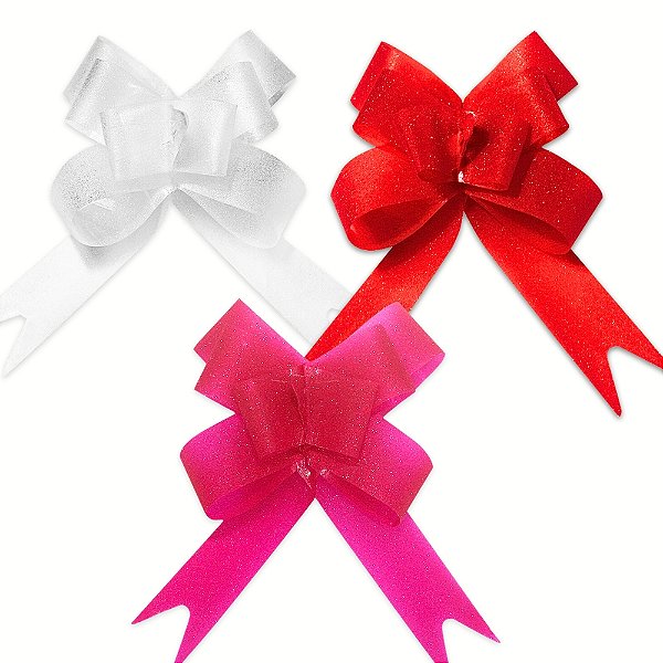 100 Peças De Laço Fácil Mágico de Crepom Médio Para Presente