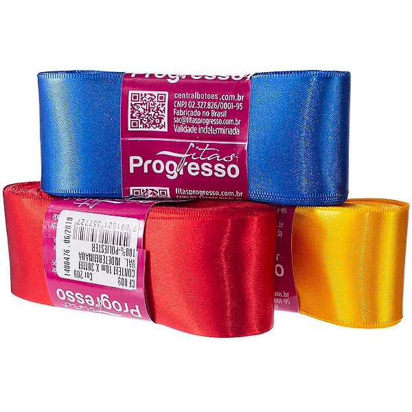 Fita de Cetim Decorativa 38 mm x 10 Metros Cores Lisas