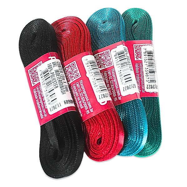 Fita de Cetim Decorativa 7 mm x 10 Metros Cores Lisas