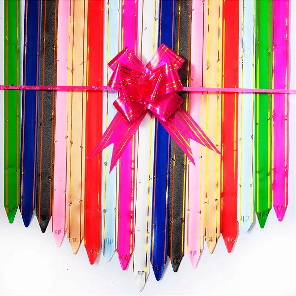 100 Laço Fácil com fio dourado Escolha a Cor Tam. 30x47cm 0052