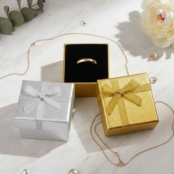 Kit 24 Caixinha De Presente para Anel Tamanho 4x4 mix