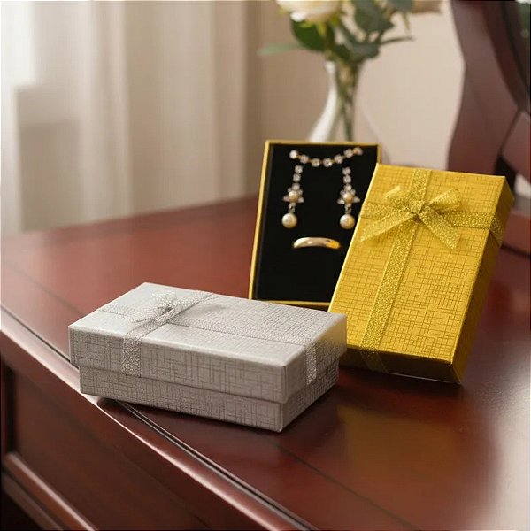 Kit 24 Caixas de Presente Conjunto Para Joias 5x8cm Sortido