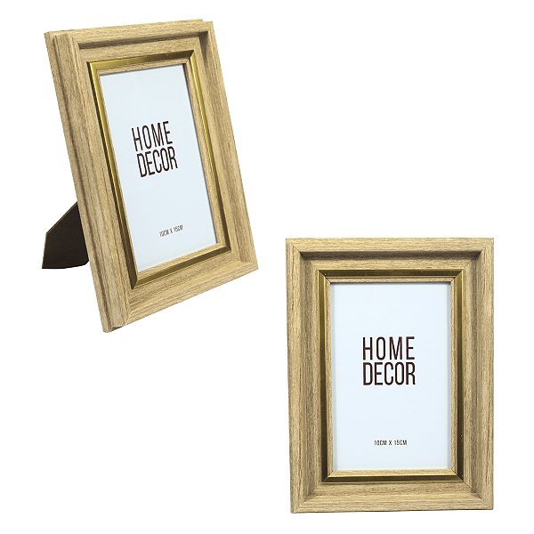 Porta Retrato com efeito Rústico Madeira 10x15 cm