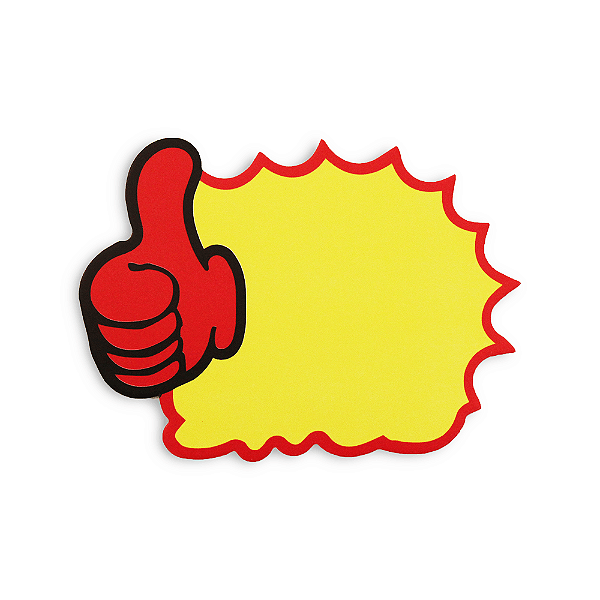 Etiqueta para Preço Tamanho 9x13 cm, 100 unidades Modelo Joinha