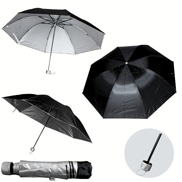 Sombrinha Guarda Chuva De Bolsa Manual Feminino com alça e capa