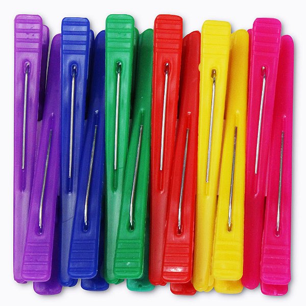 Kit com 12 Peças de Presilha Bico de Pato Tamanho 1x8 cm