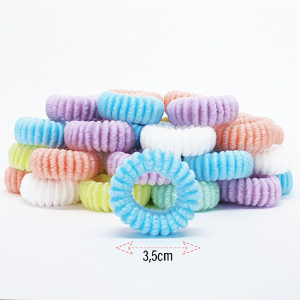 Xuxinha de Cabelo Pacote com 24 unidades Pastel k-4