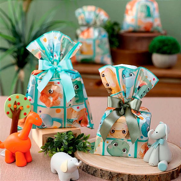 Sacos para Presente Metalizados Temas Bebê 20x29cm 50pçs