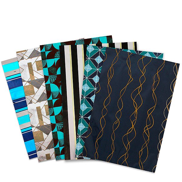 50 Sacos de Presente Laminado Tema Masculino 30x44cm