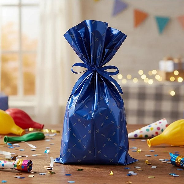 Kit 50 Saco de presentes Laminados Masculino 20x29cm