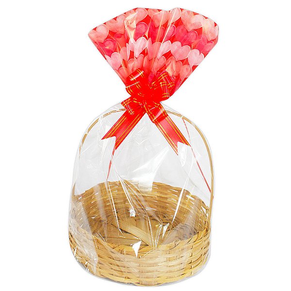 25 Unidades Saco Para Cesta Tema Romântico Packpel 45x59 cm