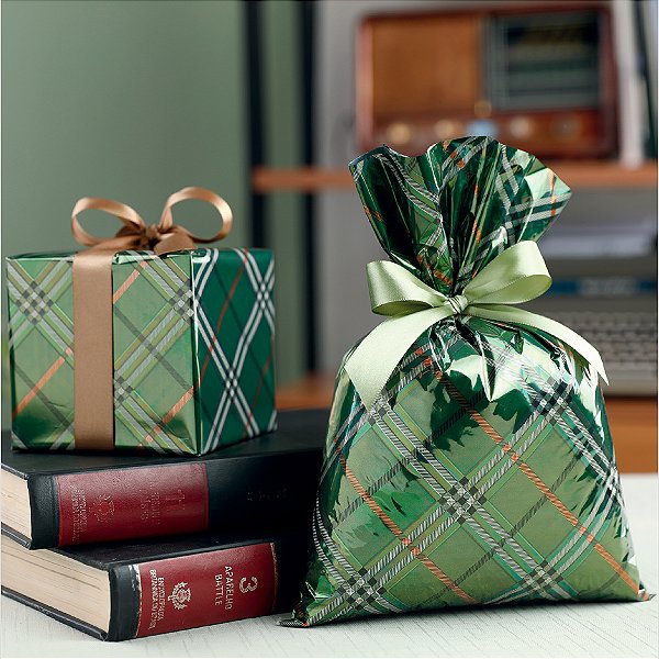 50 Sacos de presentes Laminado 25x37 cm masculino Packpel