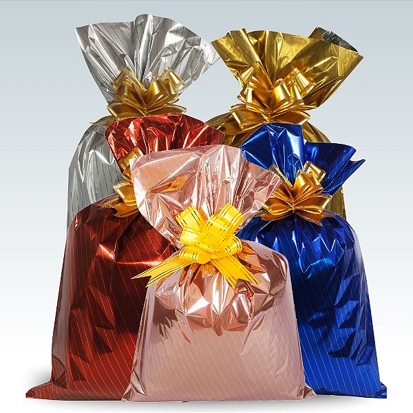 Saco para Presentes Laminado Line Packpel 45x59 cm 25 unidades