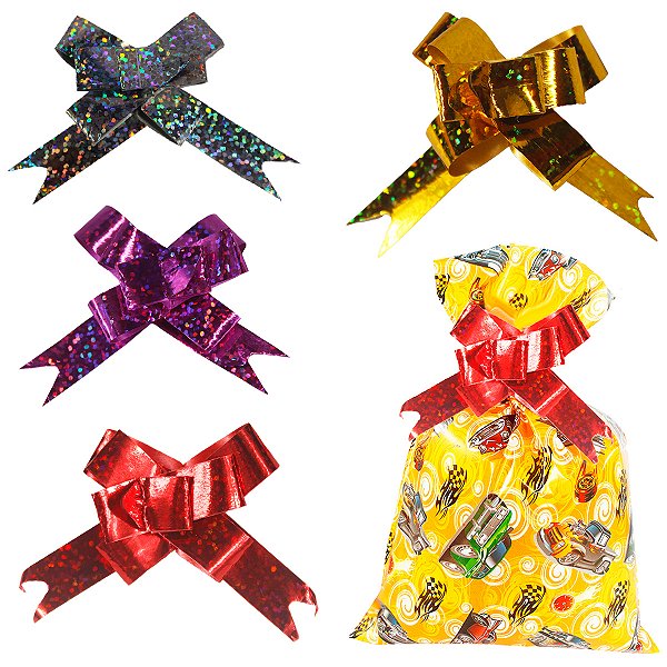 Kit 200 unidade Laço Fácil Furta Cor 12mm x 20cm Sortido