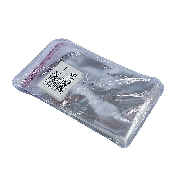 100 Unidades saco Plástico Adesivado sem Solapa 7x10 cm