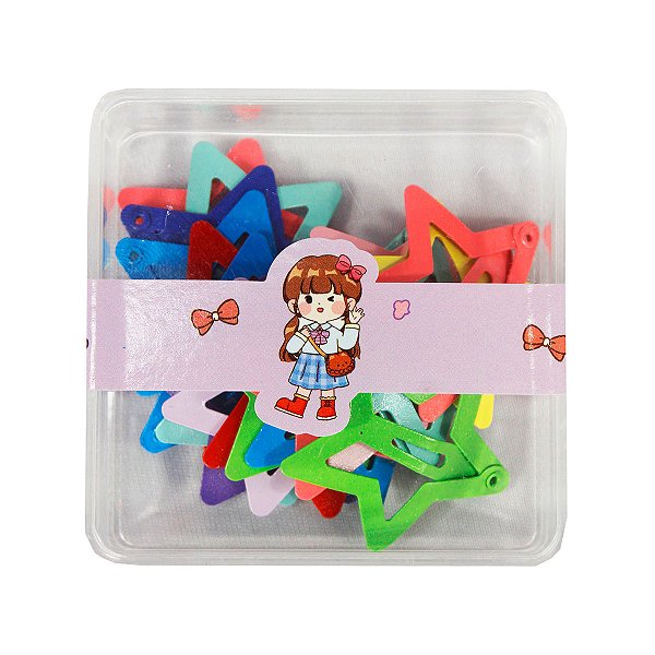 Presilha de cabelo tic tac Formato Estrela  Pratico e Facil