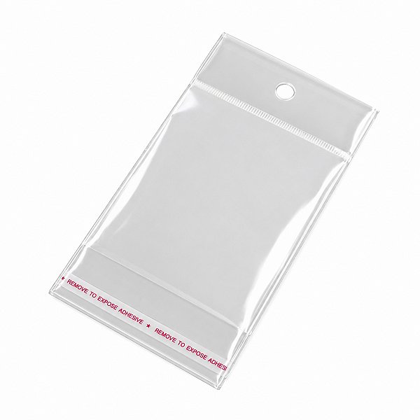 Saco Plastico Adesivado COM Solapa, 7x10+3 cm. Pacote com 100 unidades