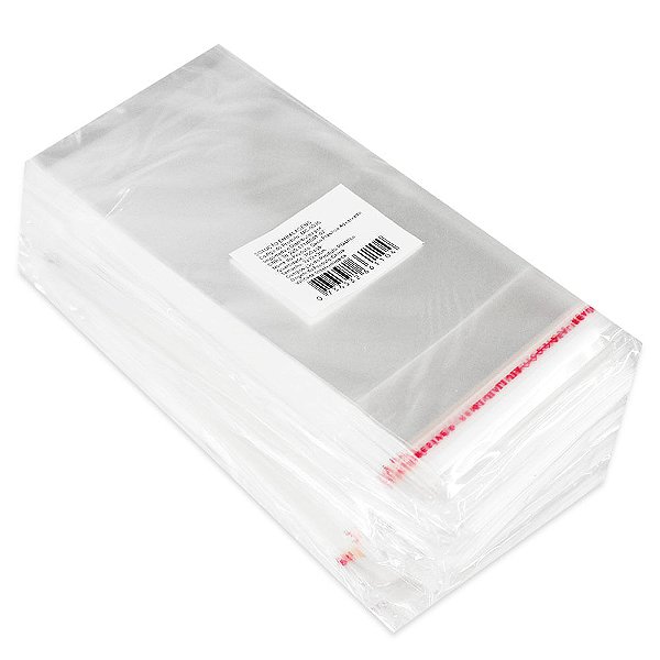 1000 Unidades saco Plástico Adesivado SEM Solapa 7x12+3 cm