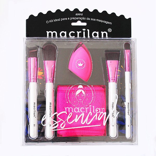 Kit de Pincéis Essencial Macrilan com 6 Peças