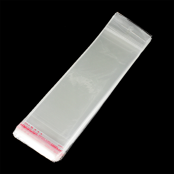 Saco Plástico Adesivado c/ Solapa 6x17 cm - 100 unidades ED0283