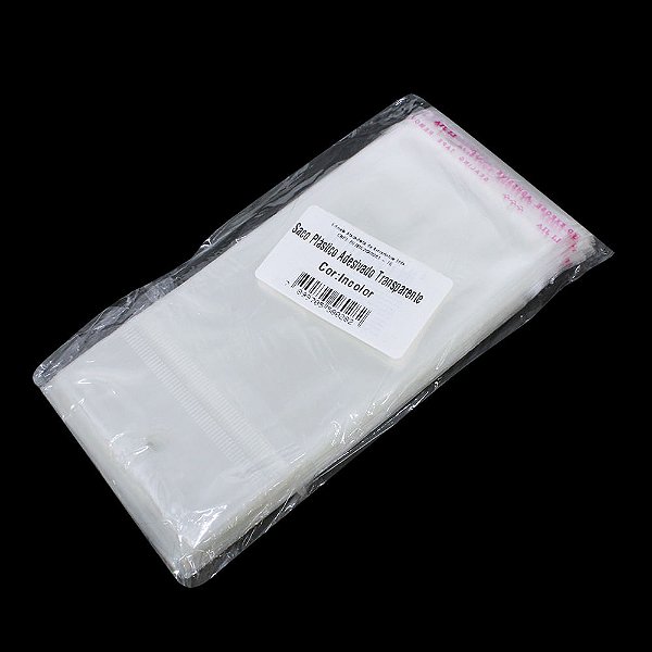 100 Unidades saco Plástico Adesivado com Solapa 6,5x9 cm