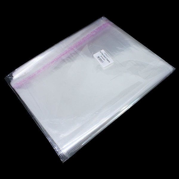 100 Unidades saco Plástico Adesivado sem Solapa 30x45 cm