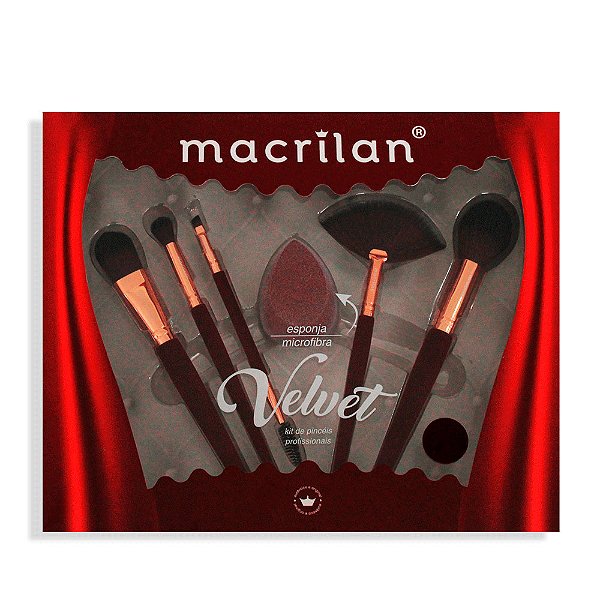 Kit de Pincéis Essencial Macrilan com 6 Peças Kit Pinceis Macrilan - ED012