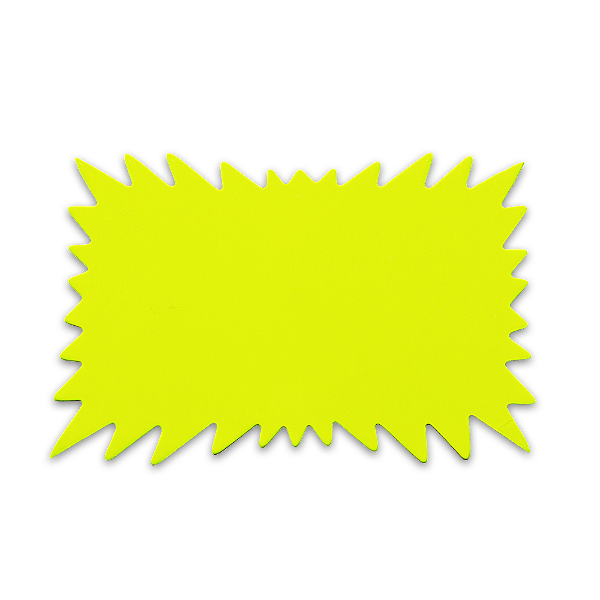 Etiqueta para Preço Splash Quadrado Tamanho 5X9 cm Pacote com 10 Unidades