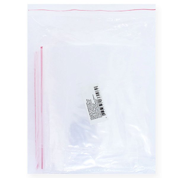 Saco Zip Lock 10x15 cm, 100 unidades Transparente Zip Lock