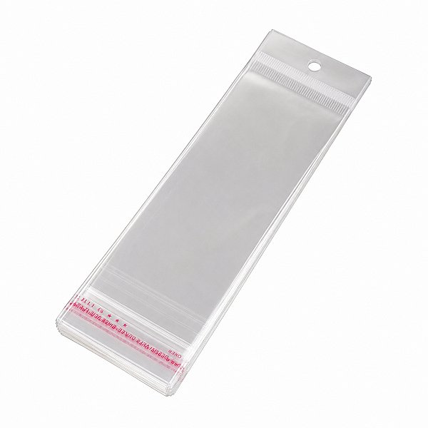 100 unidades Saco Plástico Adesivado com Solapa 7x17cm+3