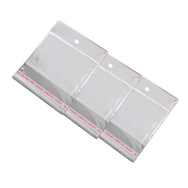 1000 Unidades saco Plástico Adesivado com Solapa 8x8+3 cm