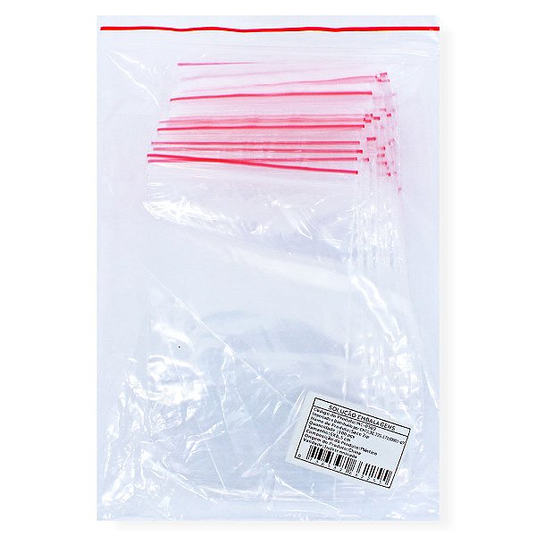 Saco Zip Lock 6x8,5 cm, 100 unidades Transparente Zip Lock