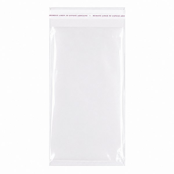 100 Sacos Adesivado 9x17 Transparente Sem Solapa