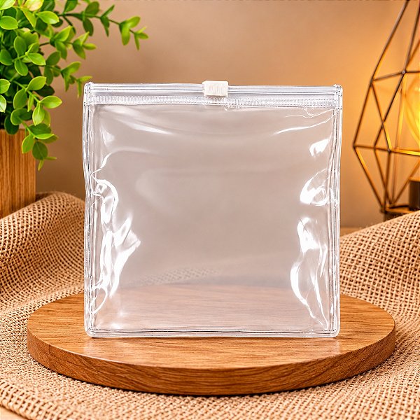 Saquinho Zip Transparente em PVC 15x15cm 50 Unidades