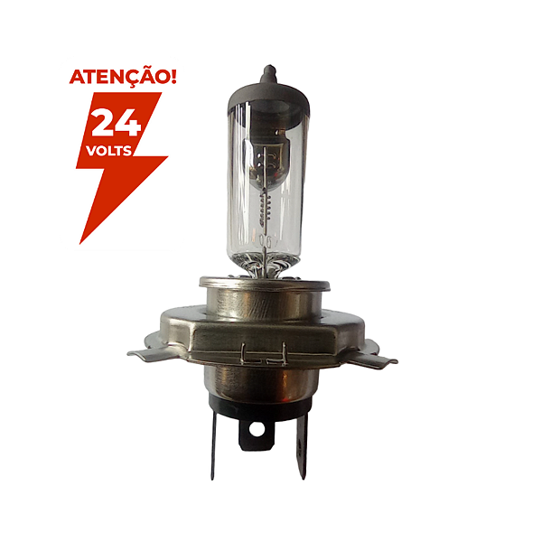 Lâmpadas H4 Halógena 24V 75/70W - P43T-38 - Branca
