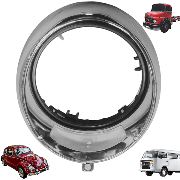 ARO MOLDURA CROMADA FAROL MB 1111 1113 1313 VW FUSCA KOMBI