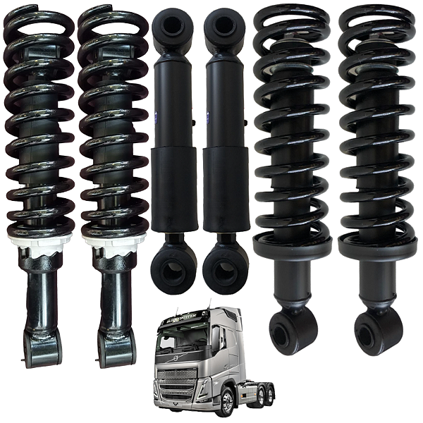 KIT AMORTECEDORES CABINE DIANT/TRASEIRO VOLVO FH 12 ATÉ 2003